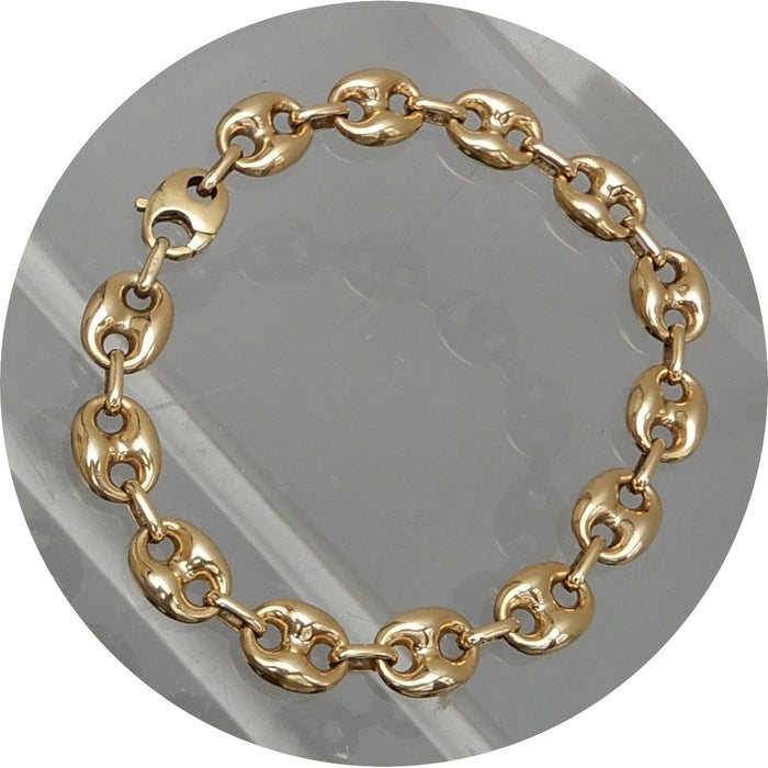 Armband, Koffieboon, 18K Geel Goud