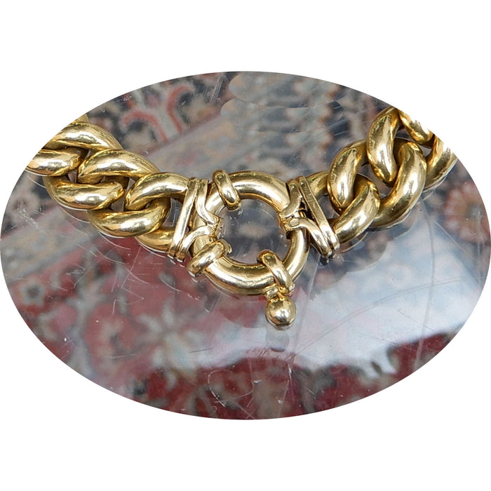 Armband, Gourmetteschakel, 18K Geelgoud