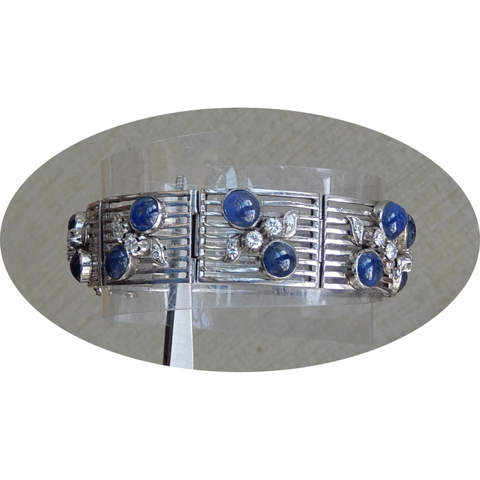 Armband, Saffier, Diamant