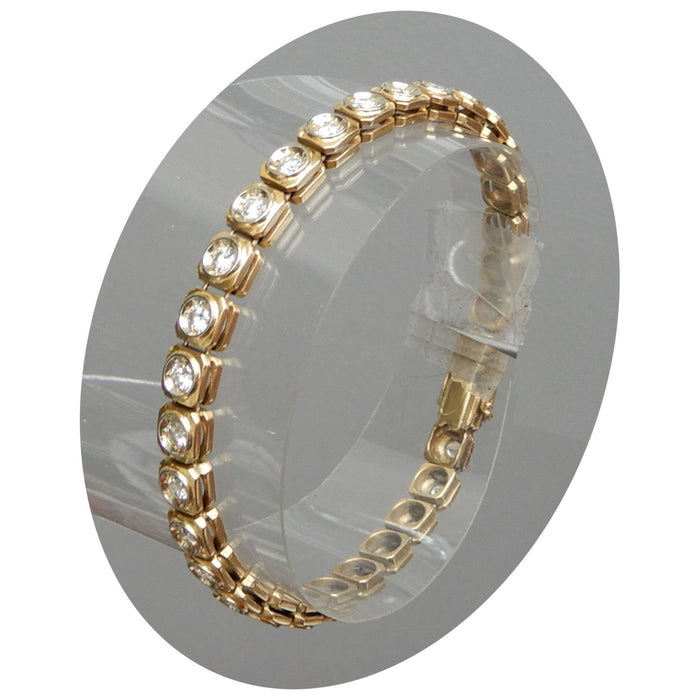 Tennisarmband, Diamant, 18K Geelgoud