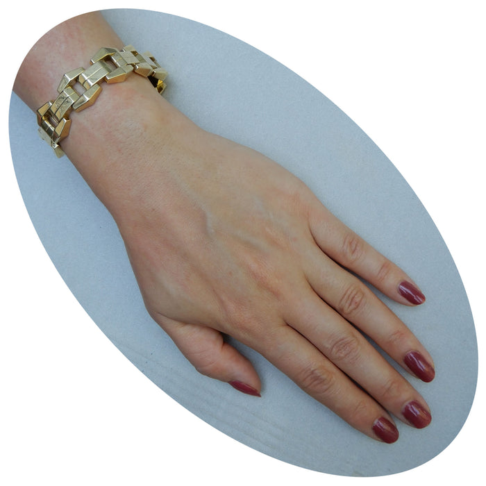 Armband, Tankschakel, 14K, Retro