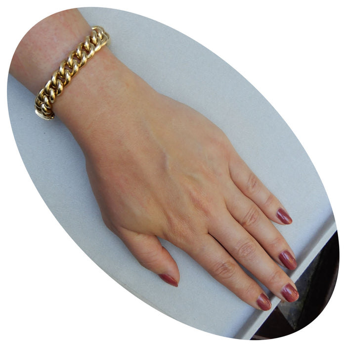 Armband, Gourmette, 14K