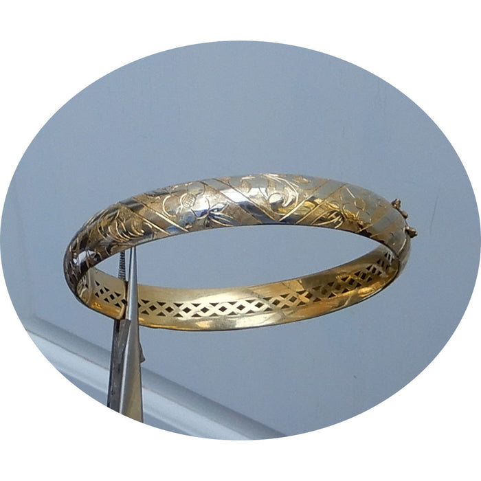 Slavenarmband, Floraal, 14K Bicolor