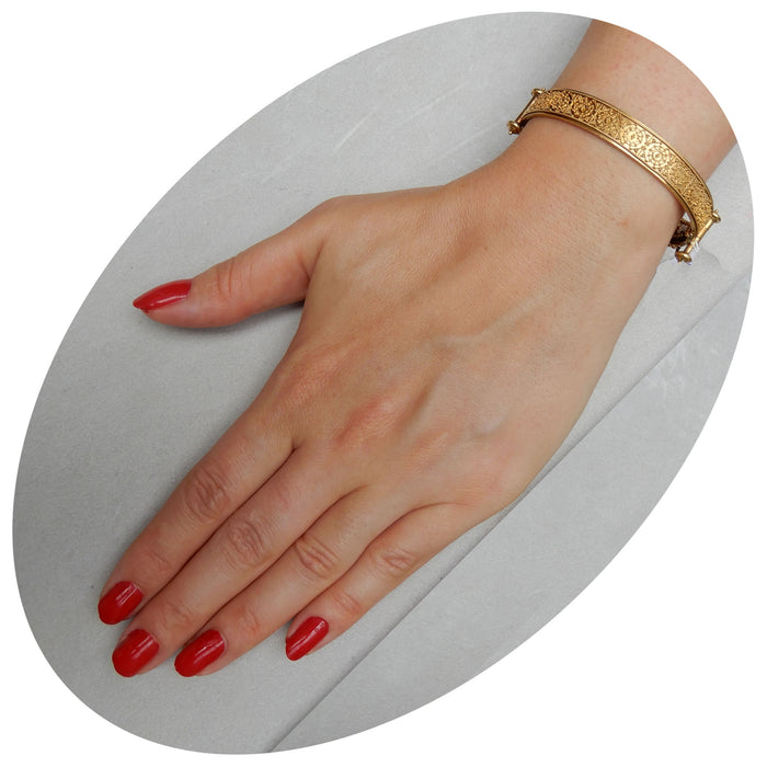 Armband, Granules, Antiek, 18K