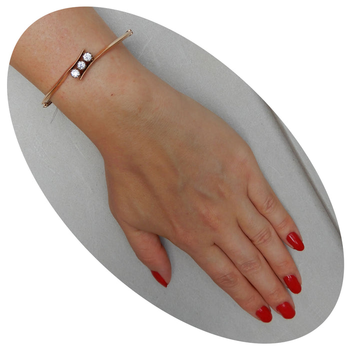 Armband, Diamant x 3, 14K Goud