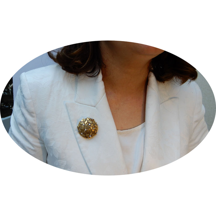 Broche, Diamant, Cirkel, 18K Goud