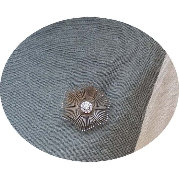 Broche, Diamant, Abstract, 18K Witgoud