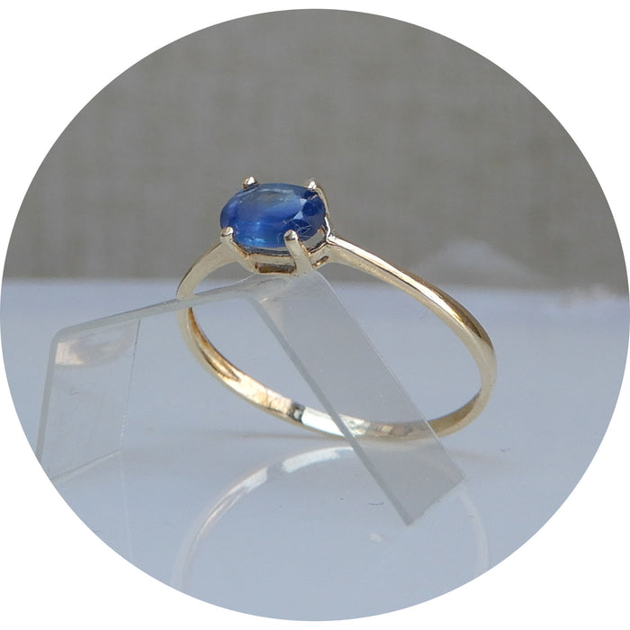 Set, Saffier, drie-delig, 14K Goud