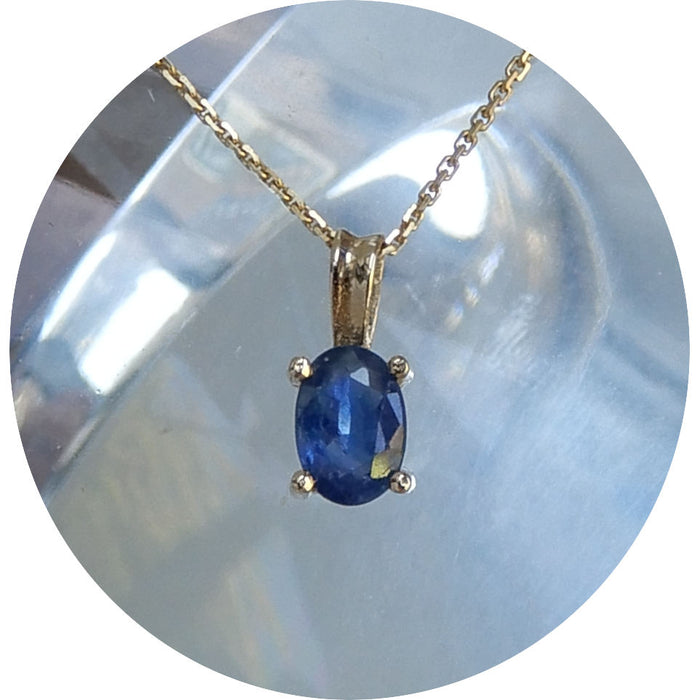Set, Saffier, drie-delig, 14K Goud