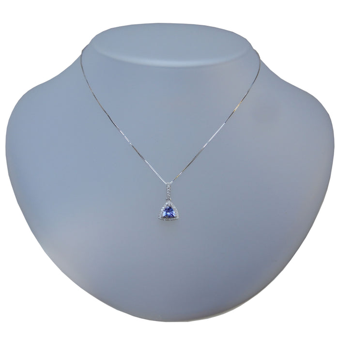 Set, Tanzaniet, Diamant, 14K Witgoud