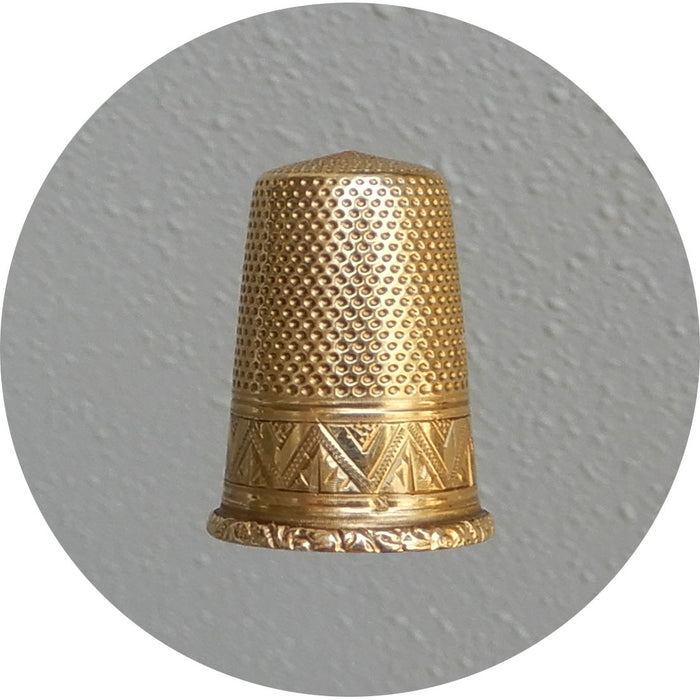 Vingerhoed, Antiek, 18K Goud
