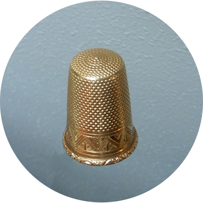 Vingerhoed, Antiek, 18K Goud