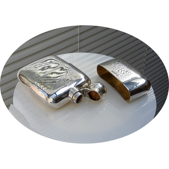 Heupflacon, Anno 1907, Sterling Zilver