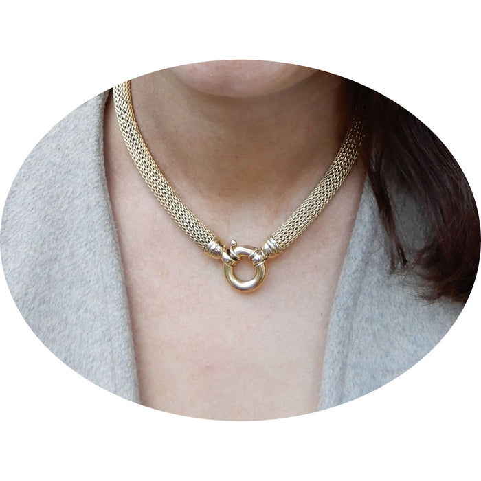 Collier, Gevlochten, 14K Goud