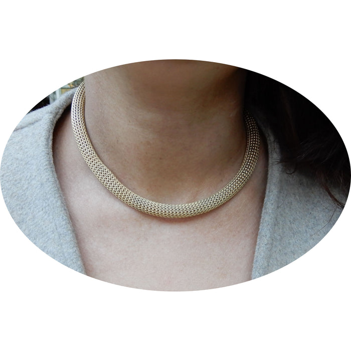 Collier, Gevlochten, 14K Goud