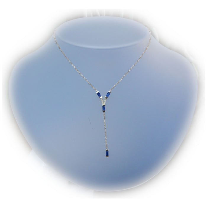 Hanger, Saffier Baguette, Diamant, 14K