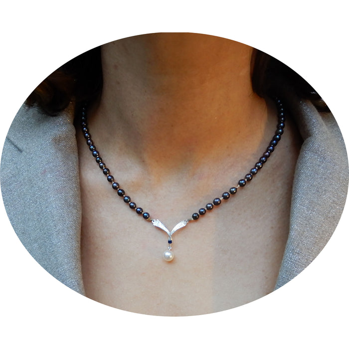 Collier, Tahiti Parel, 14K Witgoud