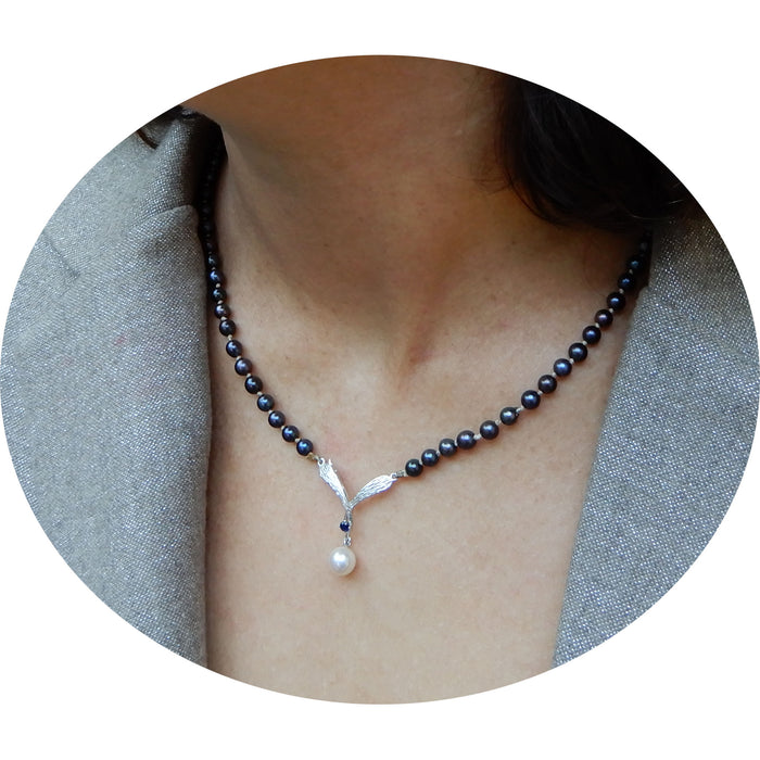 Collier, Tahiti Parel, 14K Witgoud