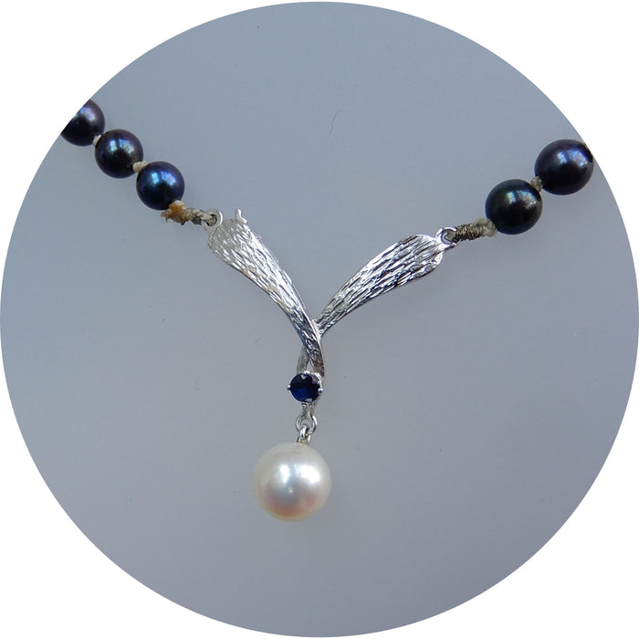 Collier, Mini Tahiti Parel, 14K Witgoud