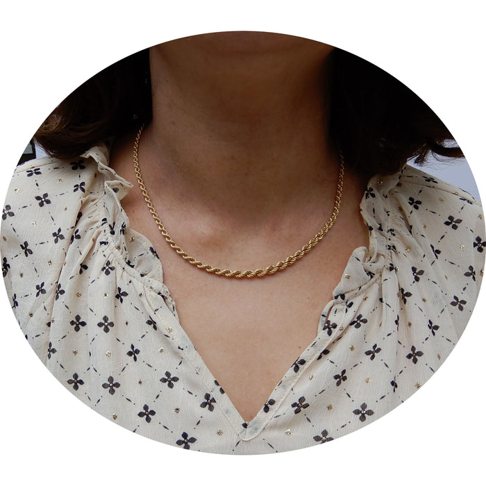 Collier, Koordschakel, 18K Goud