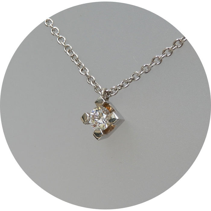 Hanger, Solitair, Diamant, 18K