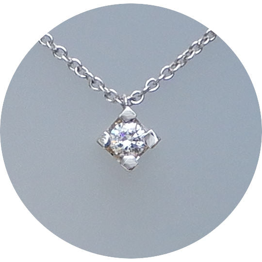Hanger, Solitair, Diamant, 18K