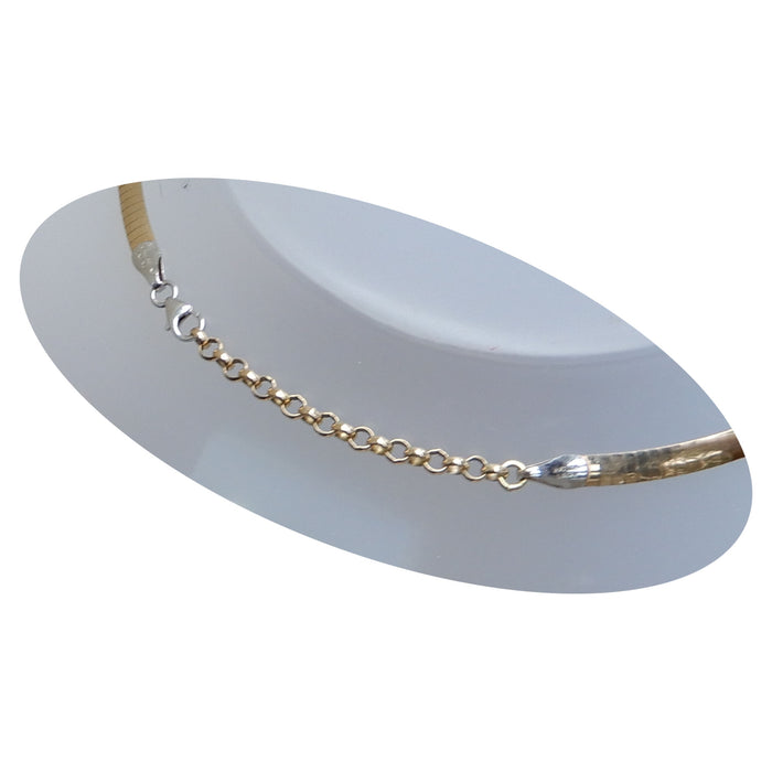 Collier, Omega, 14K Bicolor