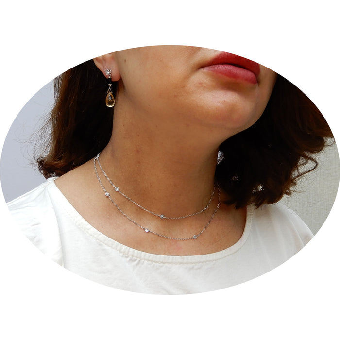Collier, Diamant, Punti Luce, 18K