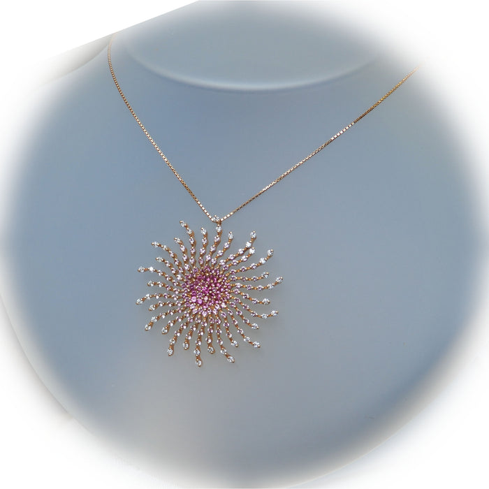 Hanger, Zon, Saffier, Diamant, 18K Goud