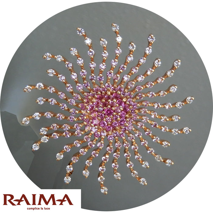 Hanger, Zon, Saffier, Diamant, 18K Goud
