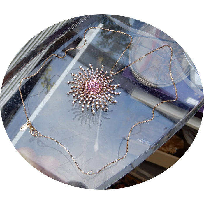 Hanger, Zon, Saffier, Diamant, 18K Goud