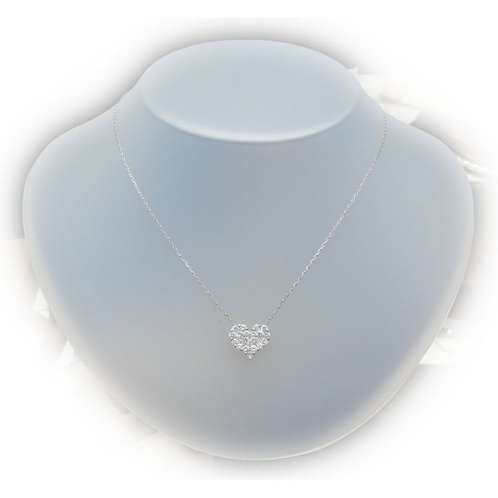 Hanger, Hart, Diamant Pave, Platina