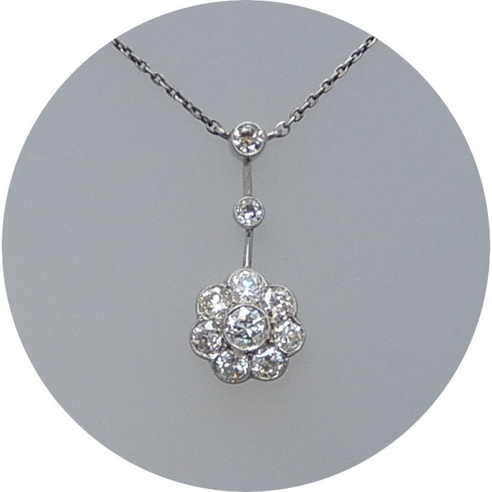 Hanger, Diamant, Rozet, 14K