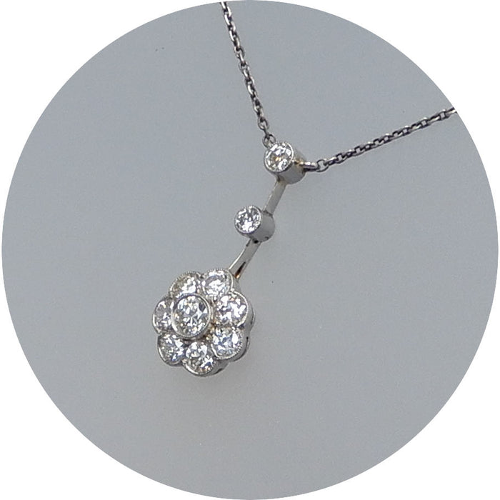 Hanger, Diamant, Rozet, 14K