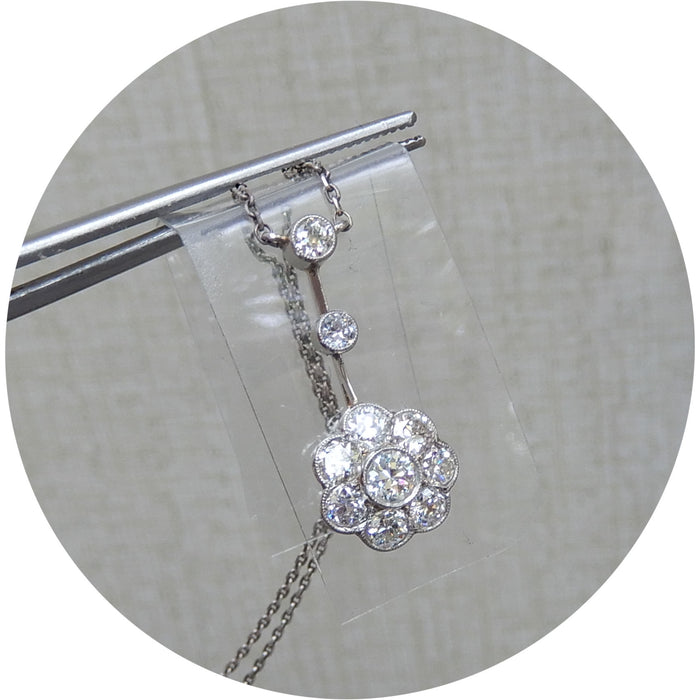 Hanger, Diamant, Rozet, 14K