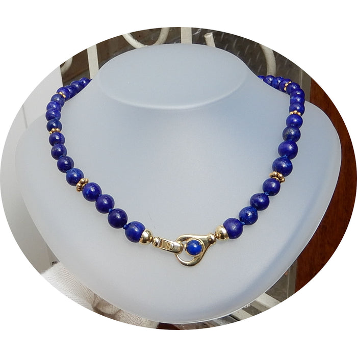 Collier, Lapis Lazuli, 14K Goud