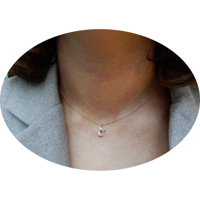 Hanger, Poes, Diamant Pave, 18K