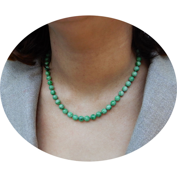 Collier, Jade, 14K Sluiting