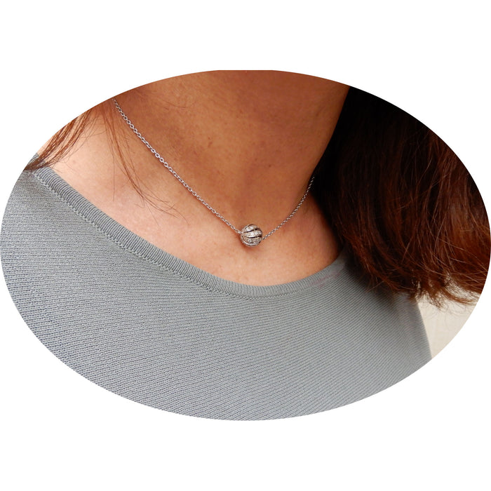 Hanger, Diamant, Bol, 18K Witgoud