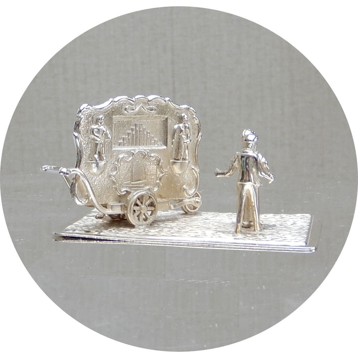 Straatorgel, Dans, Miniatuur, Zilver