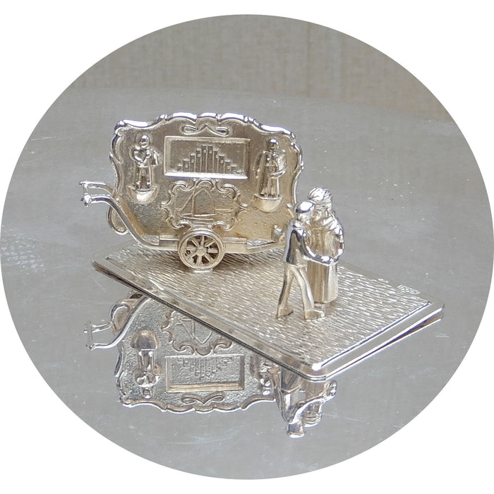 Straatorgel, Dans, Miniatuur, Zilver