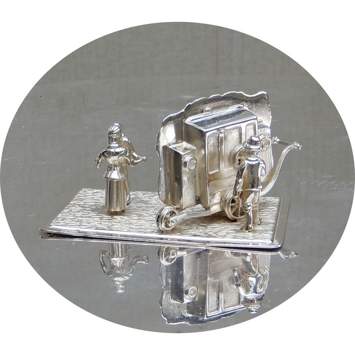 Straatorgel, Dans, Miniatuur, Zilver