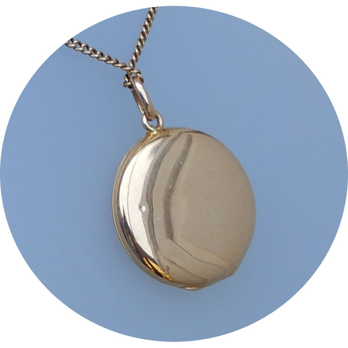 Medaillon, 14K Goud, Collier, Vintage