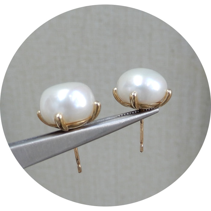 Oorknoppen, Parel, 14K Goud