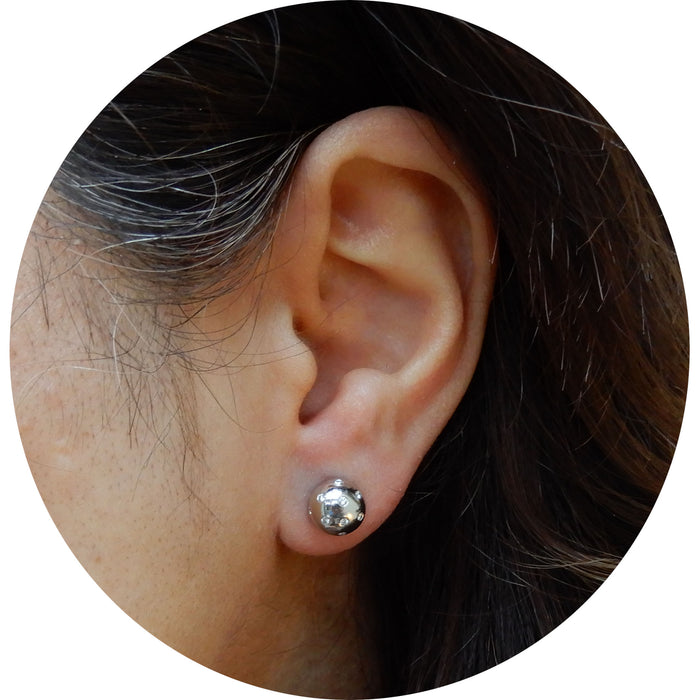 Oorknoppen, Diamant, 14K Witgoud