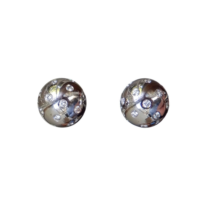 Oorknoppen, Diamant, 14K Witgoud
