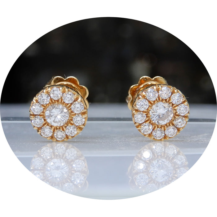 Oorknoppen, Diamant, 18K