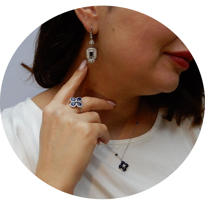 Oorhangers, Saffier, Diamant, Klassiek, Platina