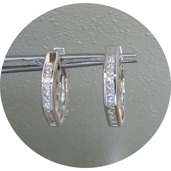 Creolen, Diamant, Octagon, 18K