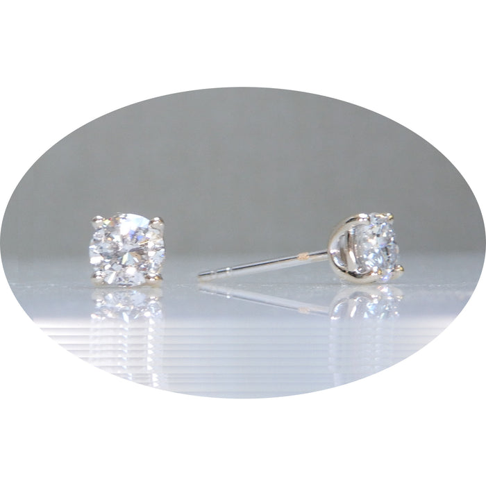 Oorstekers, Solitair, 1,18 ct. Diamant